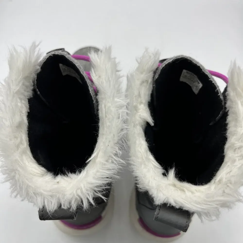Sorel Kids Quarry Grey/Bright Lavender Explorer Lace WP Boot US 5 - Picture 6 of 13